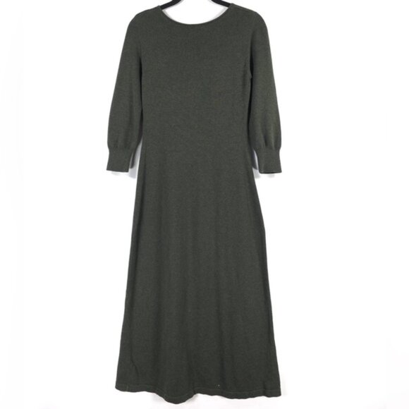 PERUVIAN CONNECTION‎ 100% PIMA COTTON PERU  1/4 Button Knit Maxi Dress Size SP - Picture 4 of 12